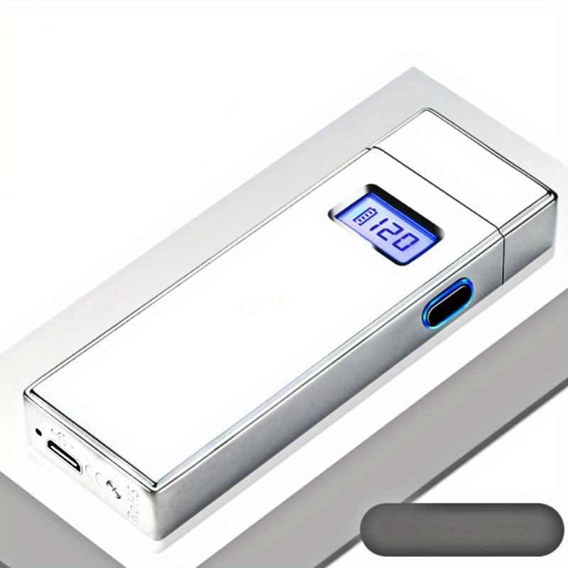 Encendedor electrónico, encendedor recargable por USB, encendedor de carga  USB, encendedor de plasma creativo a prueba de viento para velas, indicador