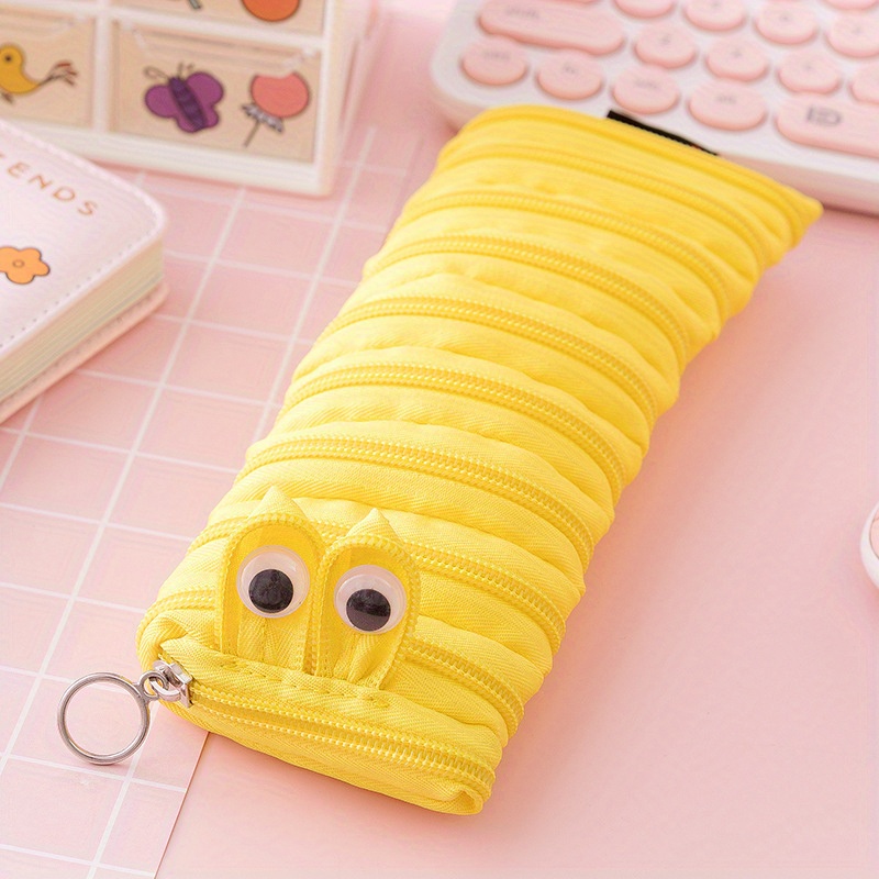 Cute Caterpillar Monster One Zipper Pencil Case Student - Temu