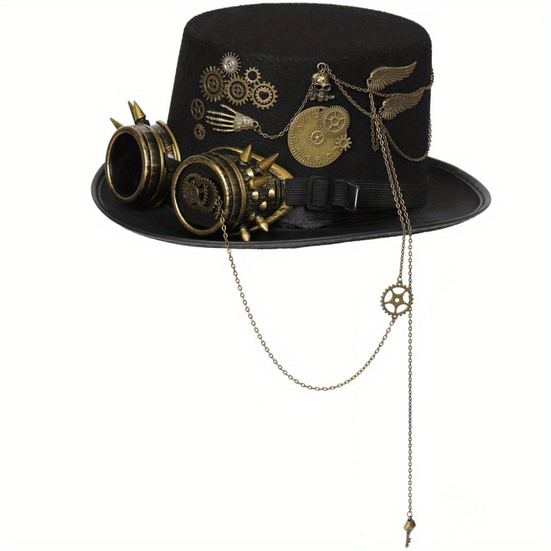 Steampunk accesorios hombre del sombrero sobre fondo blanco Fotografía de  stock - Alamy