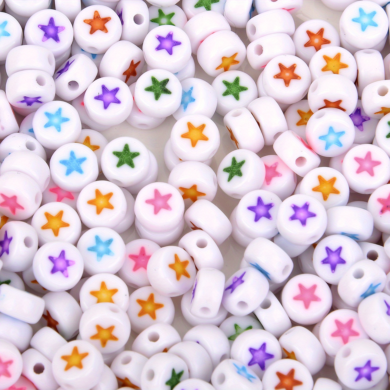 Acrylic Heart Beads Star Beads Flower Beads Plastic - Temu