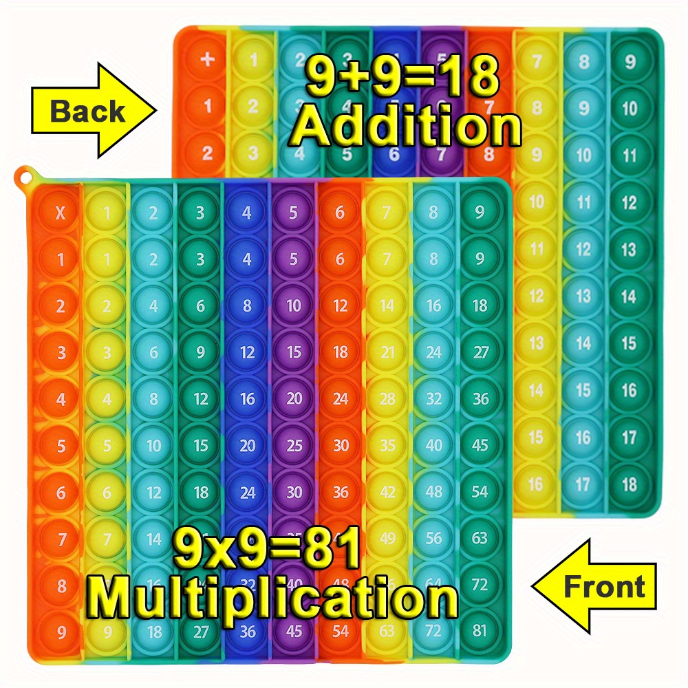 Front 9x9 Multiplication Back 9+9 Addition 1 100 Numbers - Temu