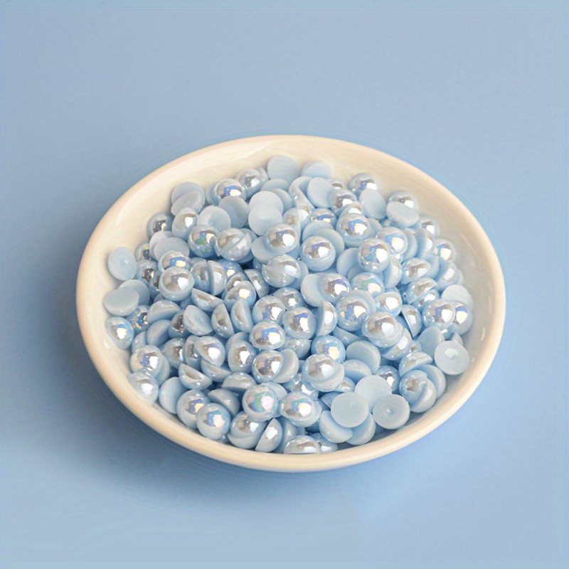 Abs Flatback Pearls Beads Multicolor Half Faux Pearl Beads - Temu
