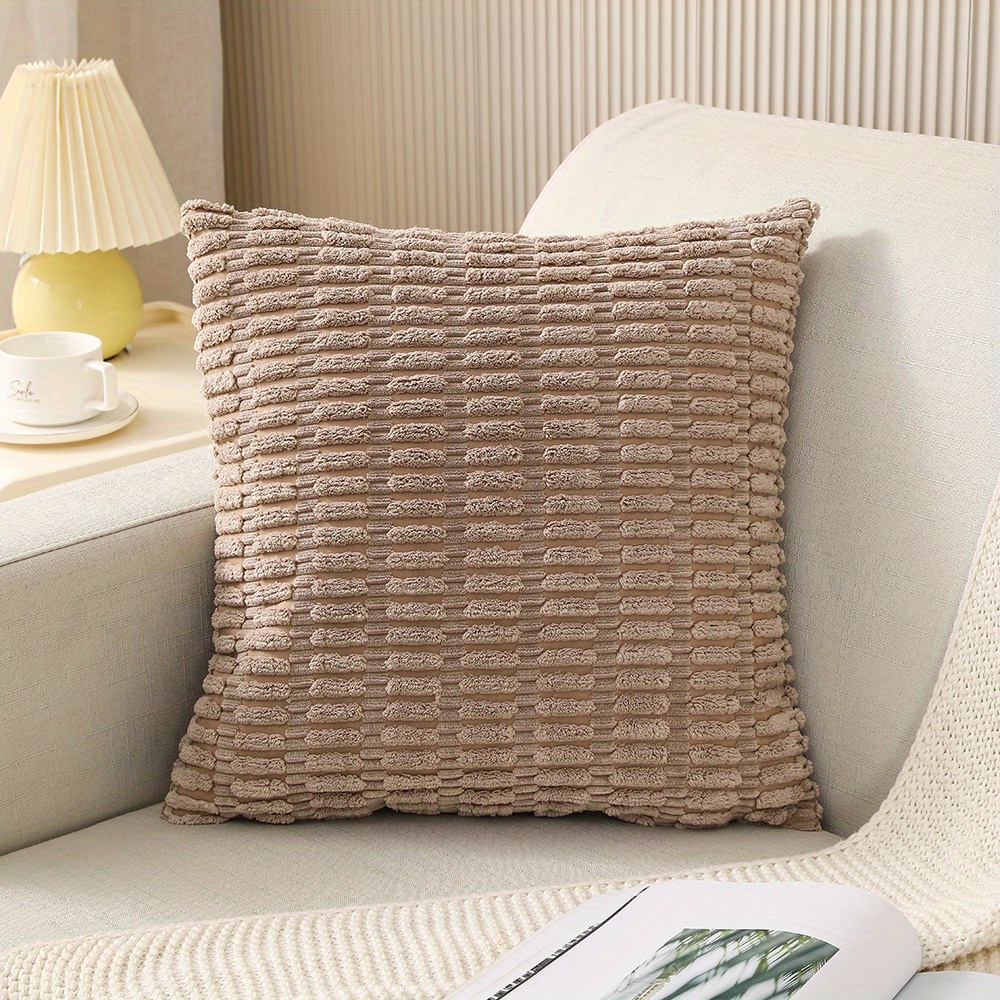 Stylish And Comfortable Solid Color Throw Pillow Cover For Living Room,  Bedroom, And Sofa - Perfect For Home Decor And Added Comfort - Temu