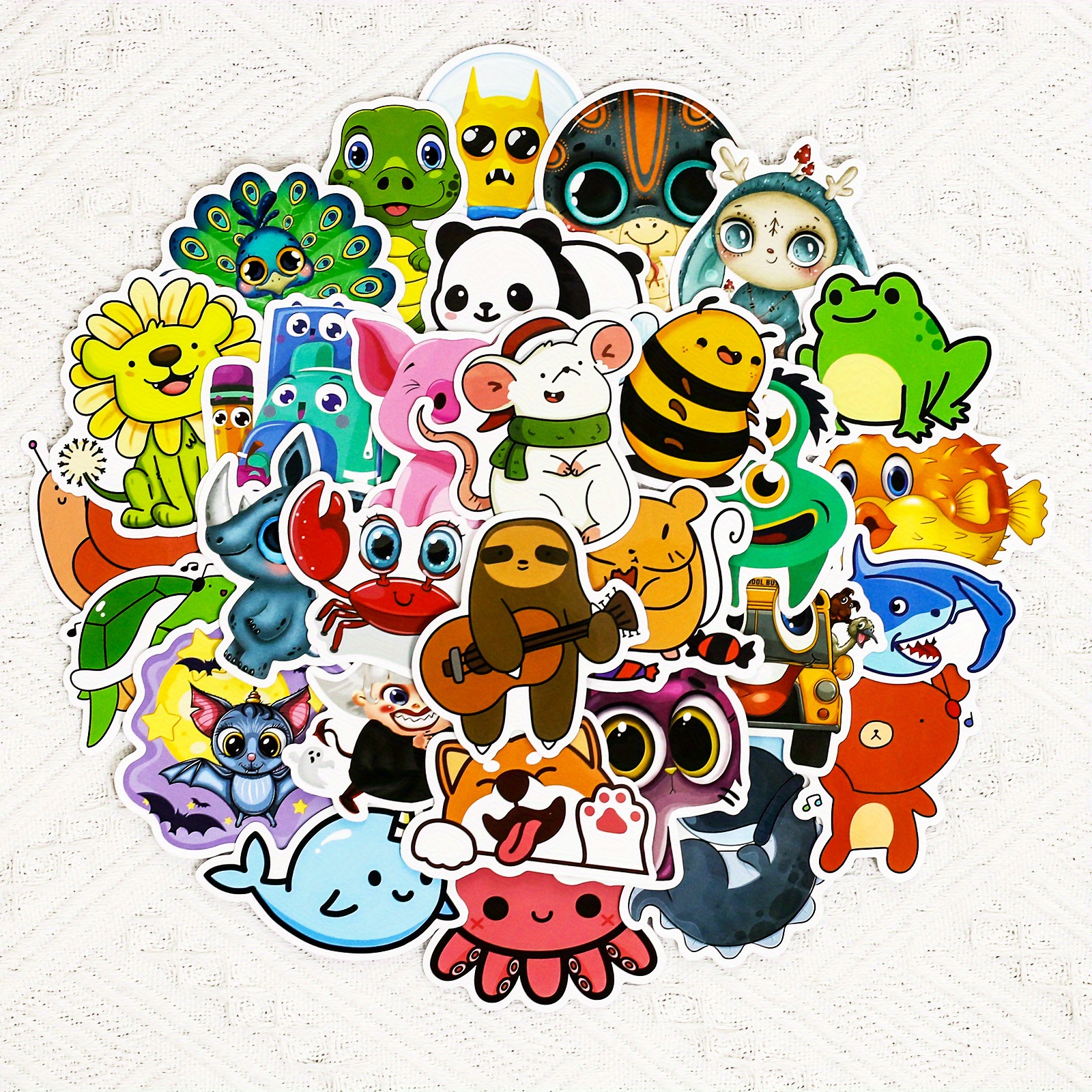 Cute Animal Stickers Pack Vinyl Stickers Large Colorful Waterproof