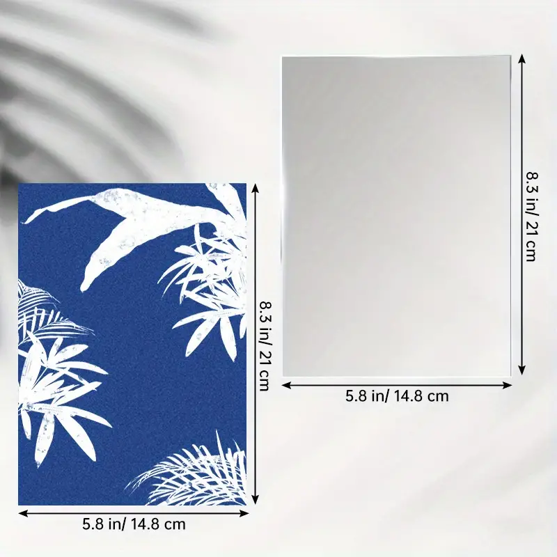 1 Set Cyanotype Solar Print Kit Including Cyanotype Paper, Plant Materials,  Cyanotype Jacket, Etc. For Crafts DIY Project