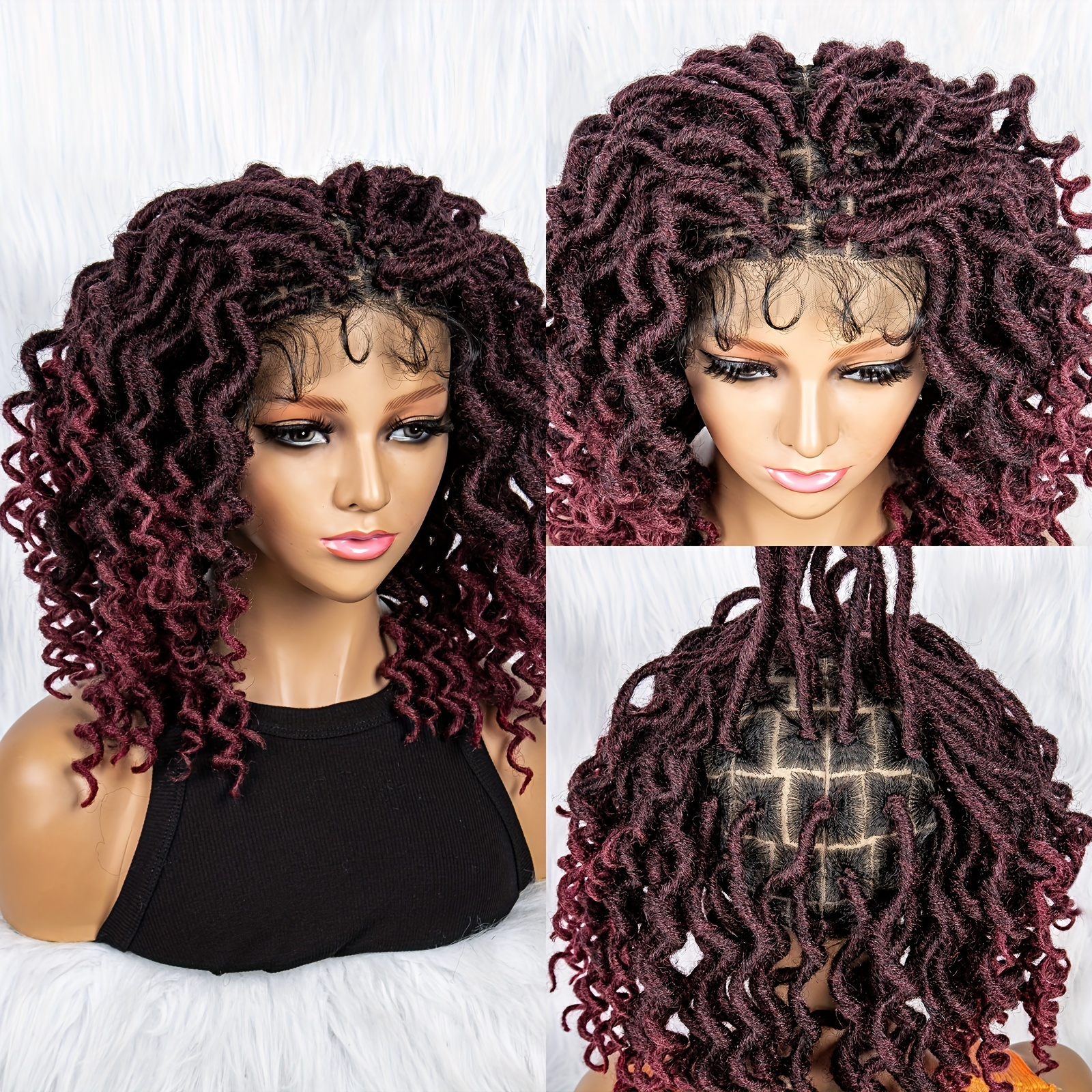 Braided Wigs Synthetic Full Lace Wig For Women Wig Braid Braiding Hair Knotless Box Short Braids Wigs