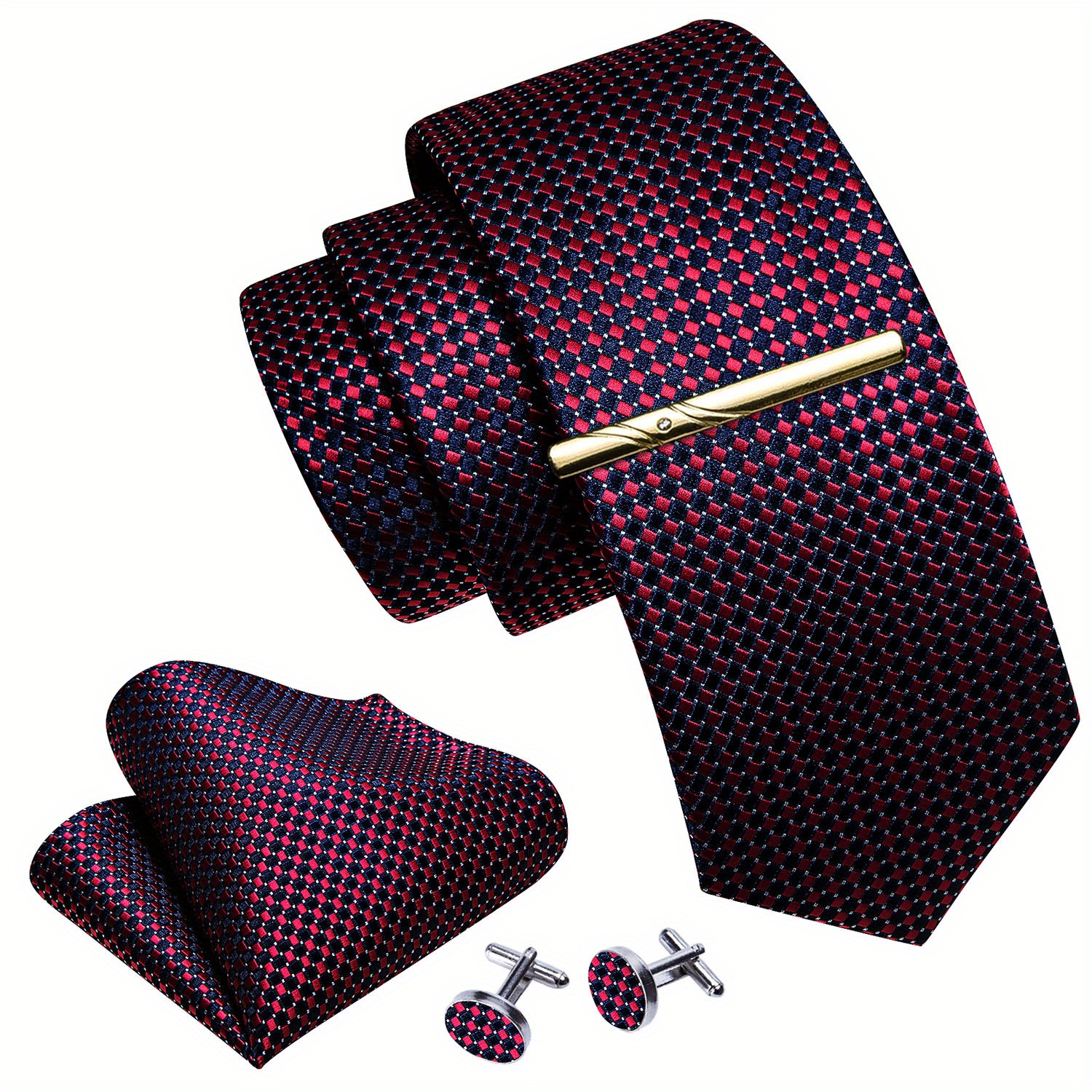 Barry Wang Mens Suspender Tie Set Adjustable Clips Y Type Suspender Floral  Paisley Jacquare Silk Necktie Handkerchief Cufflinks Formal Wedding  Accessories Purple Red Green Blue Gold Black Ideal Choice For Gifts 