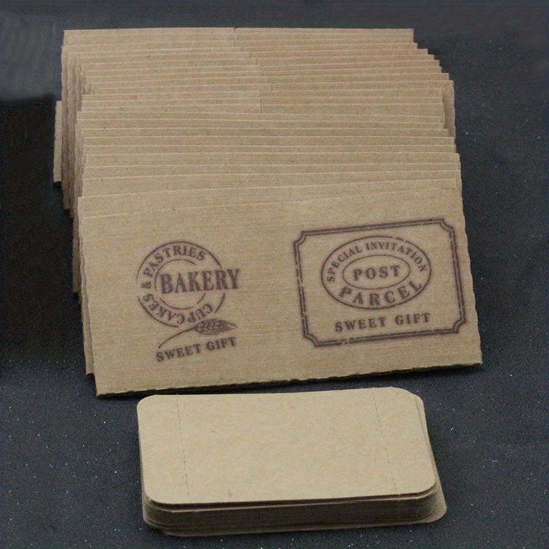 Square Muffin Cups, Disposable Kraft Paper Cupcake Cups, Exquisite