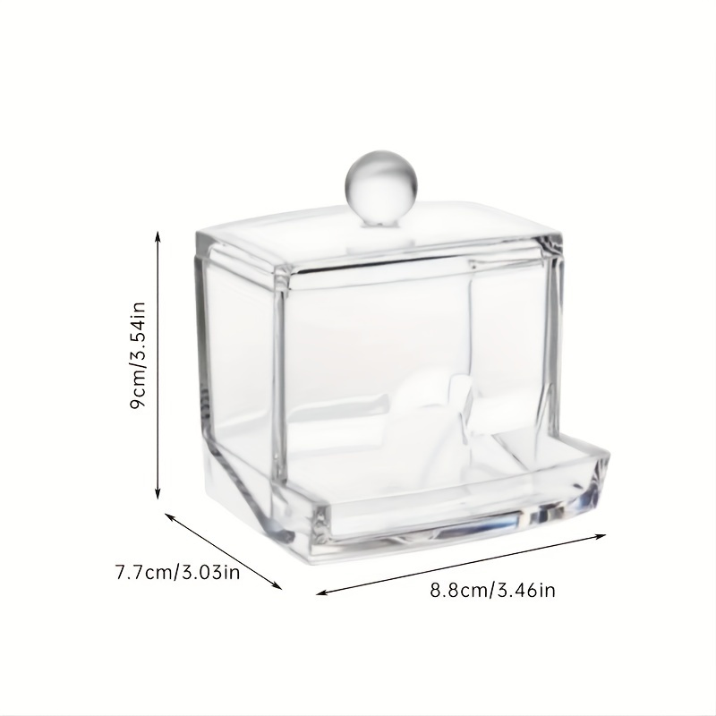 Bathroom Cotton Swab Cotton Swab Jewelry Storage Box Round High Transparent  Storage Tank High Transparent Hairpin Lipstick Storage Box Two-in-one  Double Layer Round Cotton Swab Box - Temu France