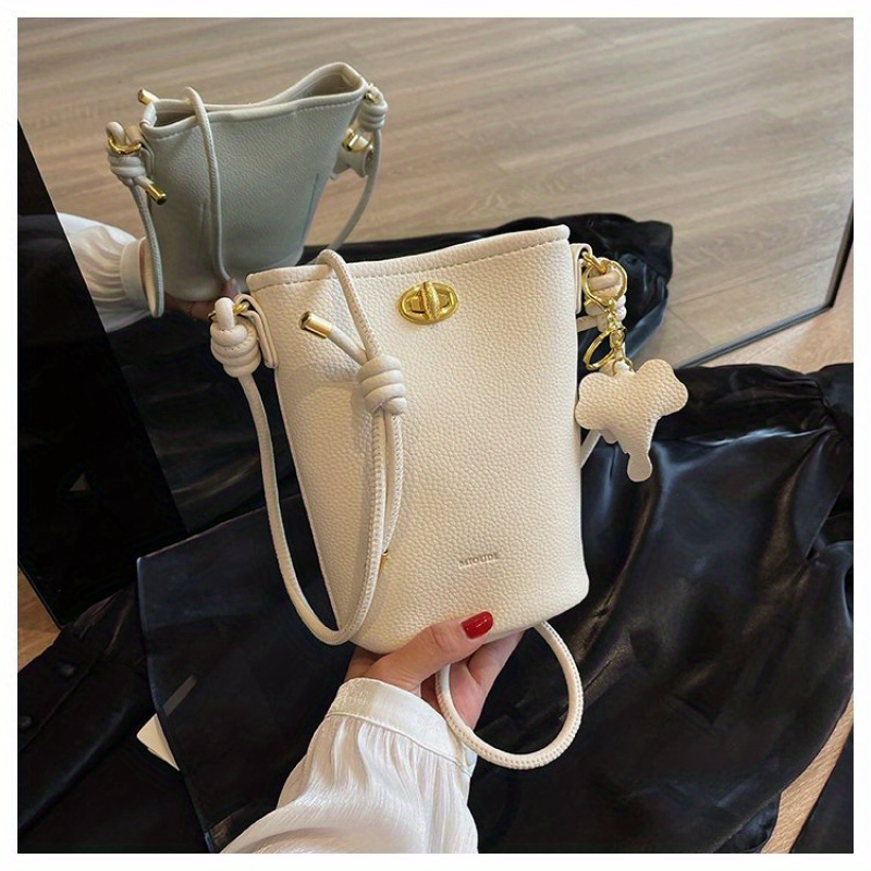 Women's Stylish Mini Leather Bucket Bag