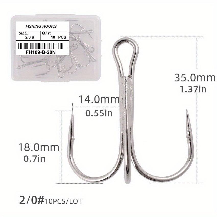 Super Sharp High Carbon Silvery Treble Hooks Triple Barbs - Temu United  Kingdom