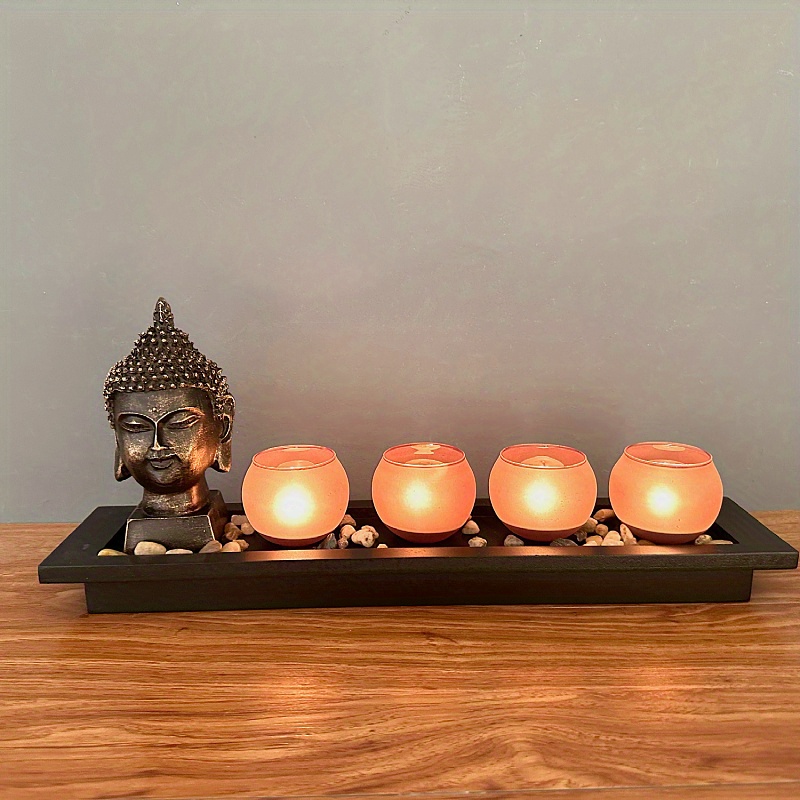 Buddha Statue and Candle Holder, Spiritual Decor, Zen/Yoga