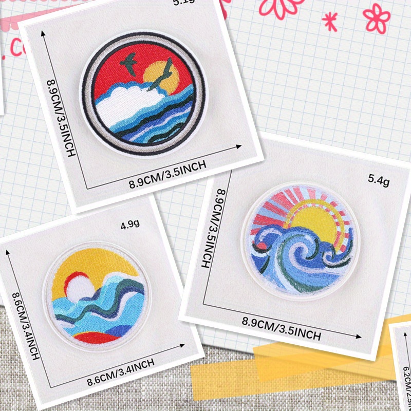 Sea Wave Embroidery Patches For Men - Clothing Repair & Decoration, Iron-on  Model Cloth Sticker For Diy Projects - Temu