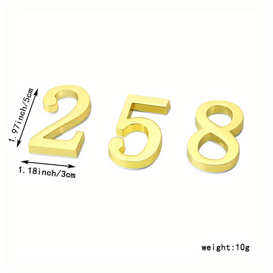 Self adhesive Metal Number Back Adhesive Strip Doorplate Temu