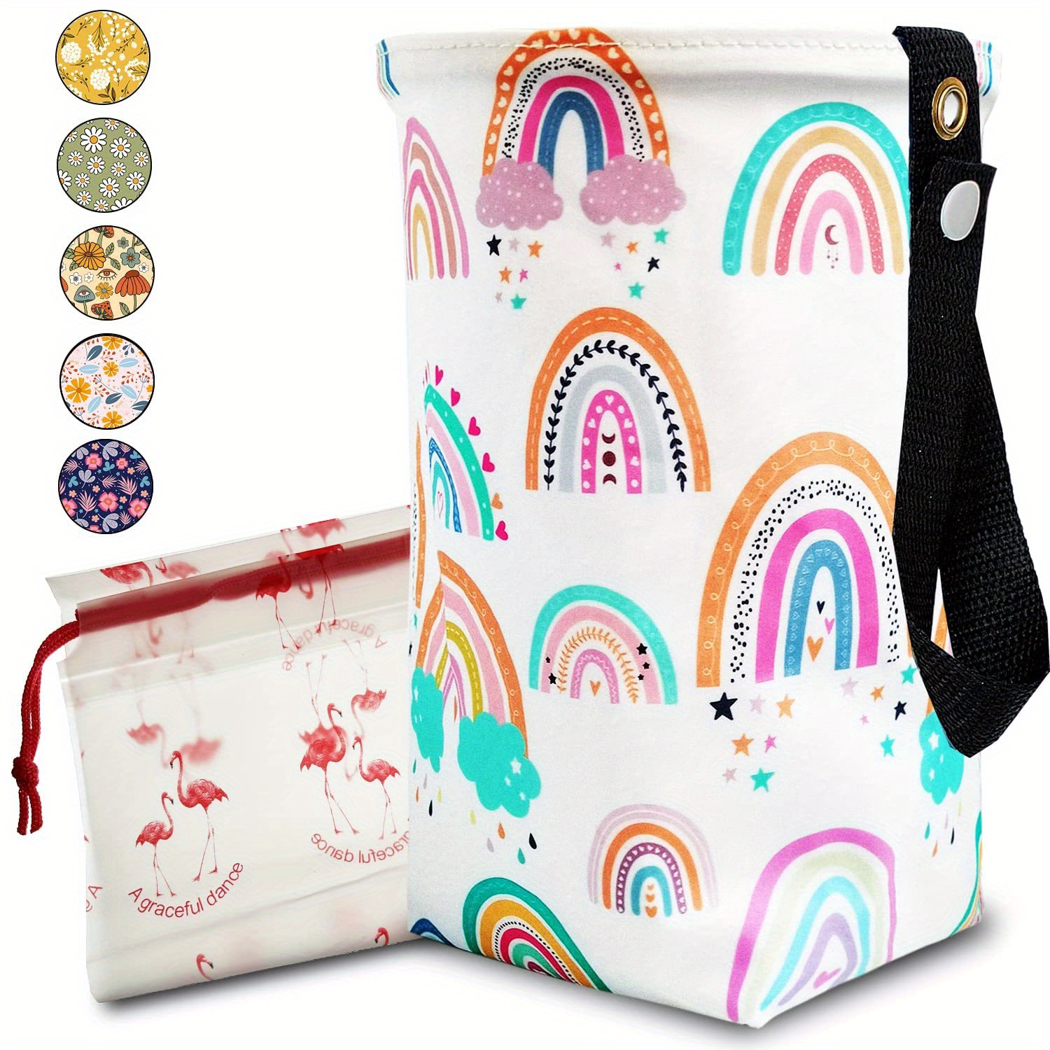 Car Trash Can Car Trash Bag Cute Portable Collapsible Leak Proof Waterproof Rubbish Bin