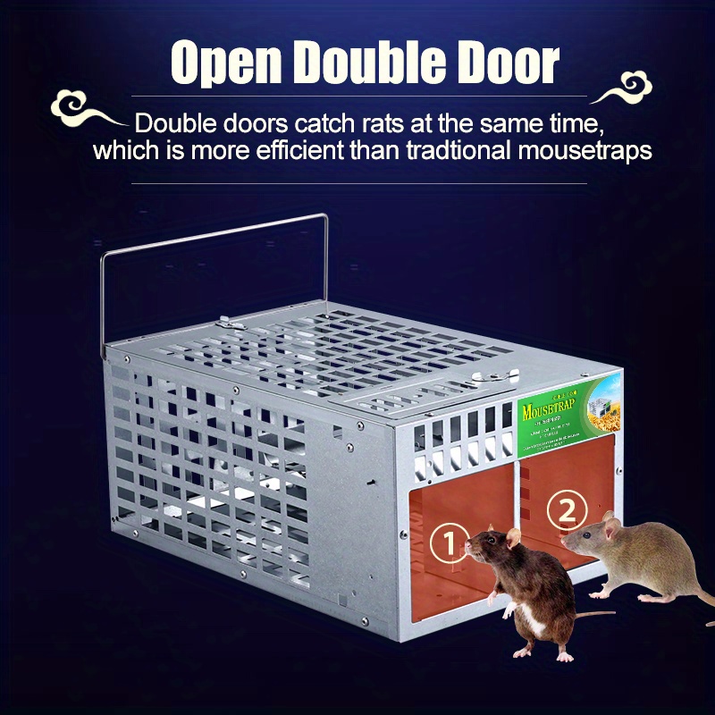 Advanced Double Door Rodent Animal Cage Humane Live Mouse - Temu