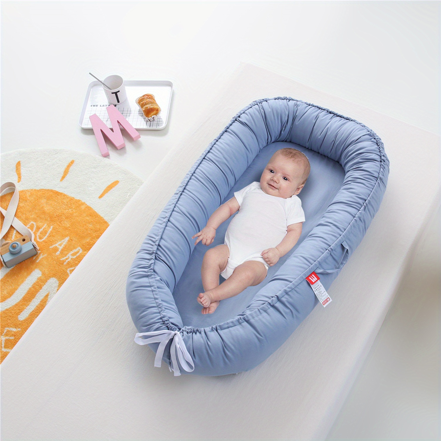 Baby Lounger Tessuto Puro Organico Neonati Morbido E - Temu Italy