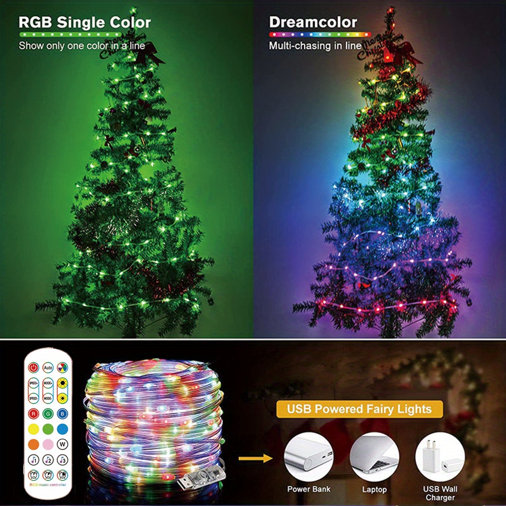 set tuya smart string lights work with alexa google home app scene control warm white icrgb color changing 65 6ft led fairy lights plug in music twinkle lights for christmas room bedroom wedding party wall decor details 7