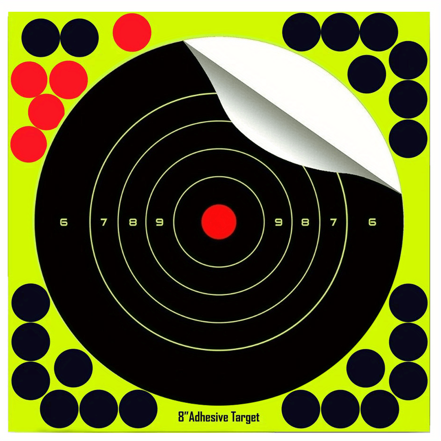 Shooting Targets, Self Adhesive Bullseye Shooting Range Targets Fluorescent Stickers, Splatter