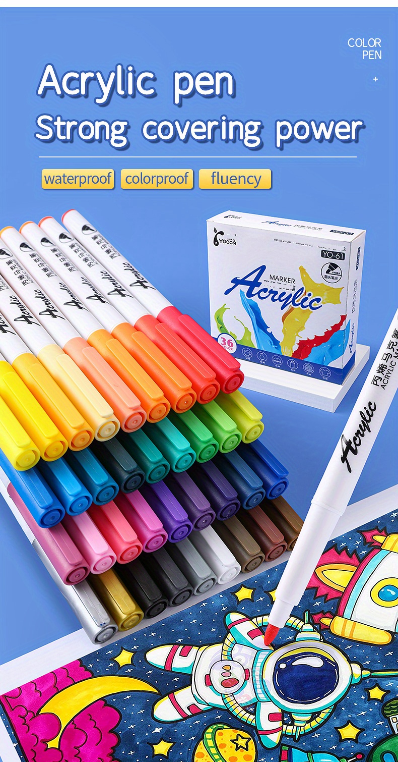 12/24/36/48/60 Color High value Acrylic Marker Multi - Temu