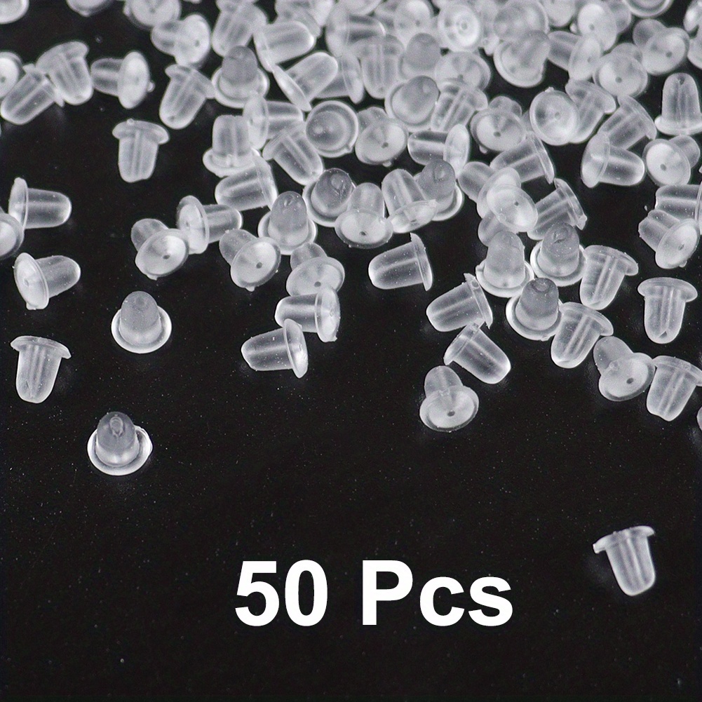 100-200Pcs Clear Japanese Ear plugs Rubber Earring Stoppers