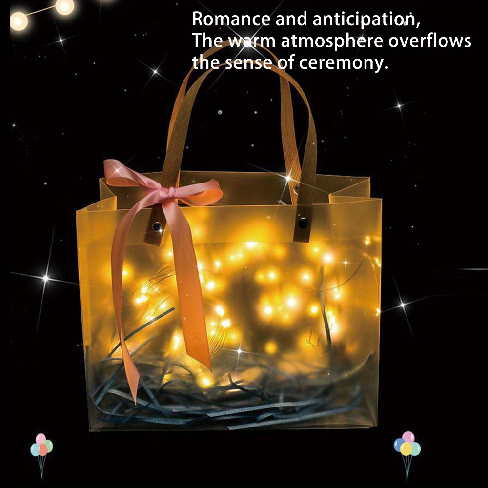 2pcs led valentines day gifts led string lights warm white multicolor open the box and automatically shine decorative light string indoor and outdoor decorative light including battery birthday presents gift box lighting home decor details 6