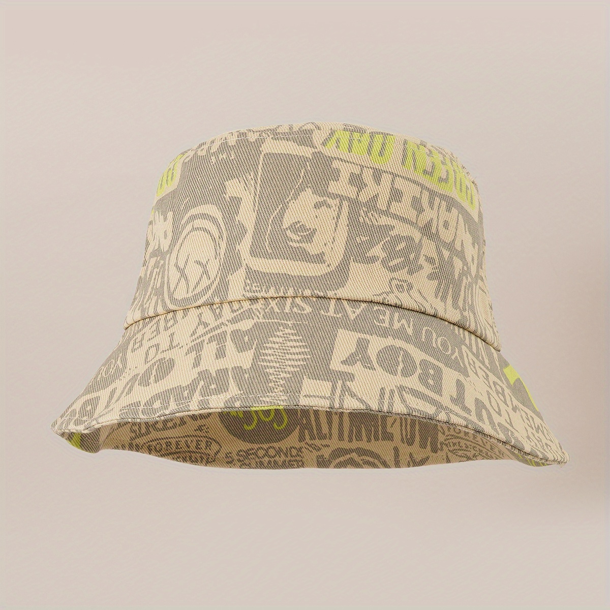 Street Cartoon Big Brim Bucket Hat Basin Hat Face Cover Sun Hat