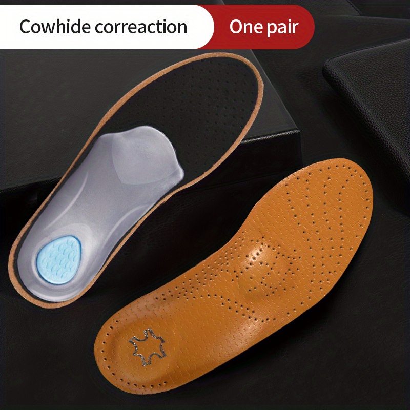 Image of 1pair Leather Insole For Shoes, Men&;s Women&;s Insoles, Shoe Accessories