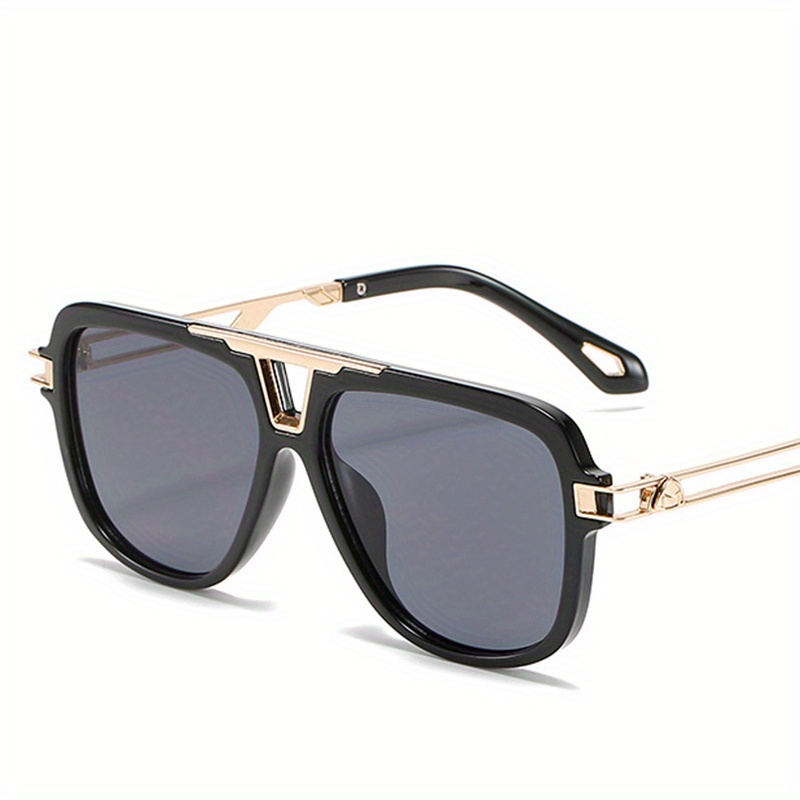 Men's Polarized Retro Aviator Sunglasses, Uv400, Oversized Square Frames  Glasses Mixed Color Glasses（with Glasses Case） - Temu