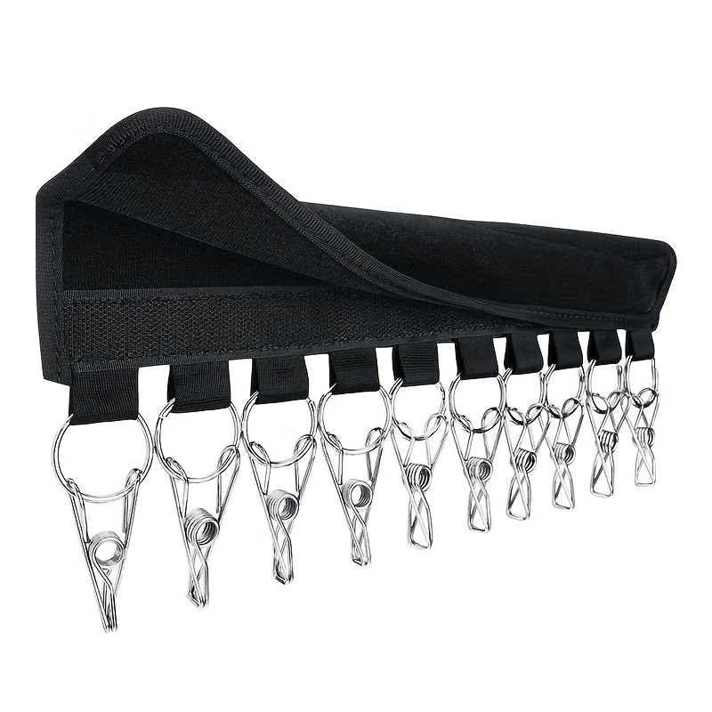 Hat Hanging Hat Collections with Metal Clips with Hook Display, Size: 28.54, Black