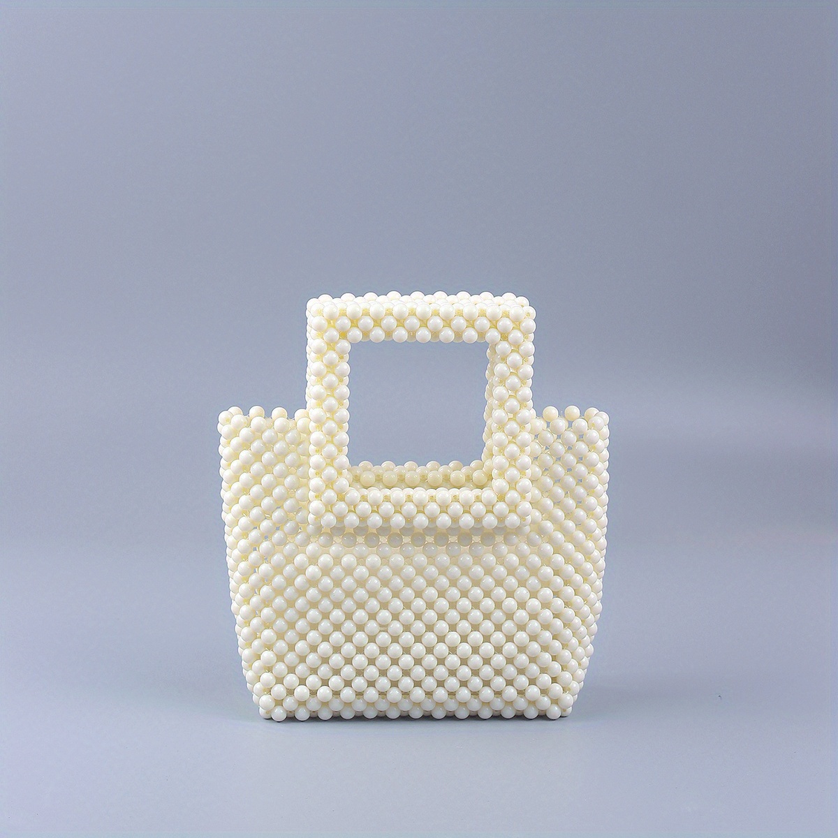 Pearl Basket Bag Cream