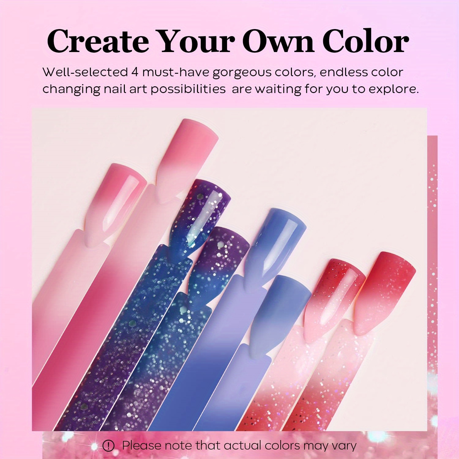 Color Changing Dip Powder Nail Kit Starter 4 Colors Red - Temu