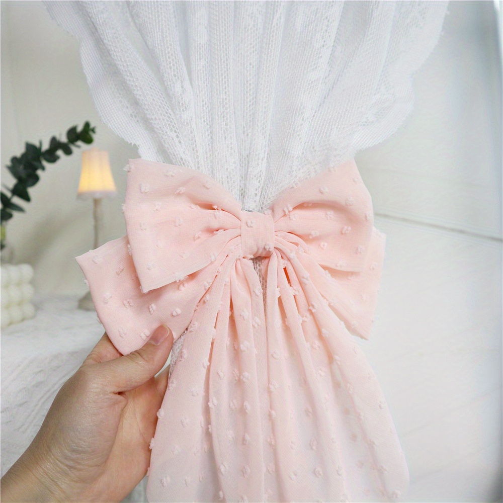 1pc stylish bow holdbacks for effortless curtain control in bedroom living room and kitchen   decoration accessory details 7