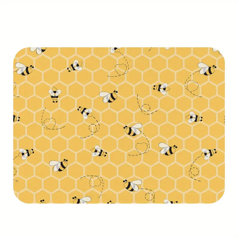 Funny Bees Honey Dish Drying Mat For Kitchen Counter - Temu
