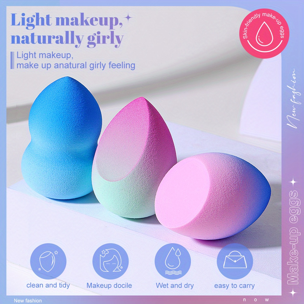 12PC Makeup Sponge Beauty Blender: WUZUN Make Up Sponges Set For Face Dry &  Wet Use For Powder, Cream Or Liquid Application