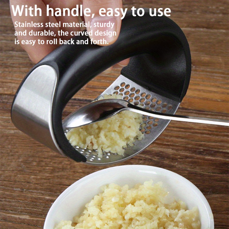 Stainless Steel Garlic Press Easy To Use And Clean Perfect - Temu