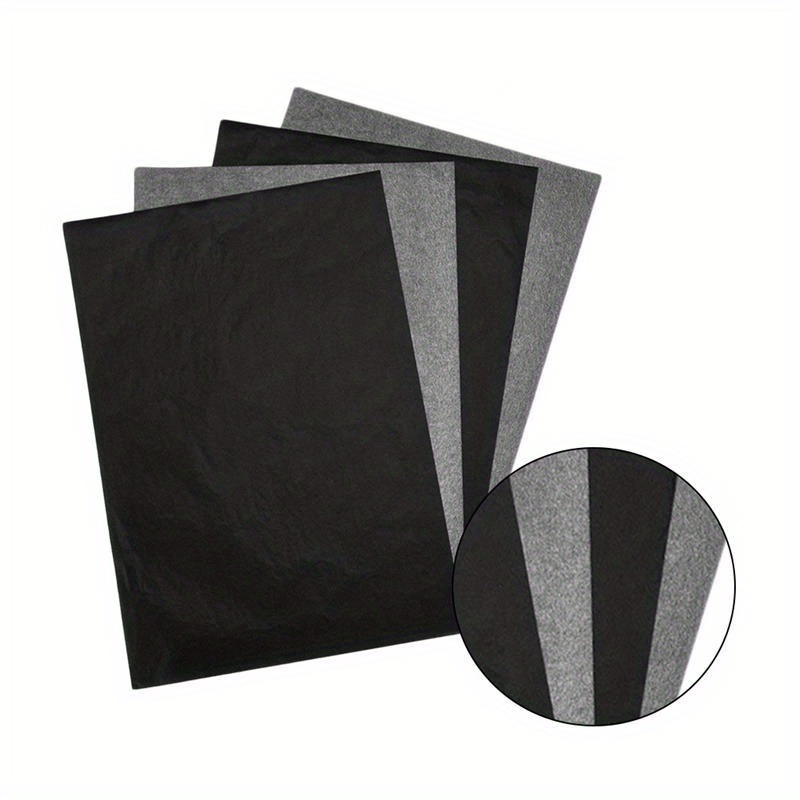 School Supplies Deals！50 Sheets Carbon Paper Black Graphite Paper Transfer Tracing  Paper,Graphite Paper for Tracing Drawing Patterns on Wood Projects Canvas  Fabric Artist Lettering 