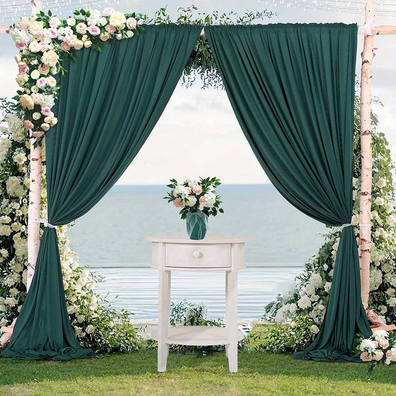Tende In Chiffon Per Arco Nuziale - 2 Pannelli Viola 73,7 Cm X 5,48 M - Decorazioni Matrimonio E Feste