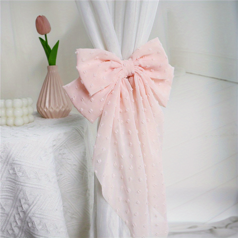 1pc stylish bow holdbacks for effortless curtain control in bedroom living room and kitchen   decoration accessory details 6