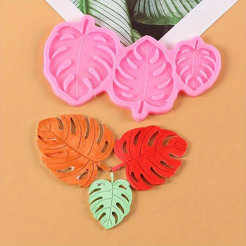1pc Silicone Mold, Creative Pink Leaf Design DIY Silicone Mold For DIY