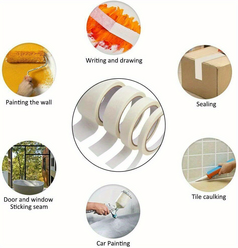 Diy Craft Adhesive Painting Paper Brush Paint Tape Writable - Temu