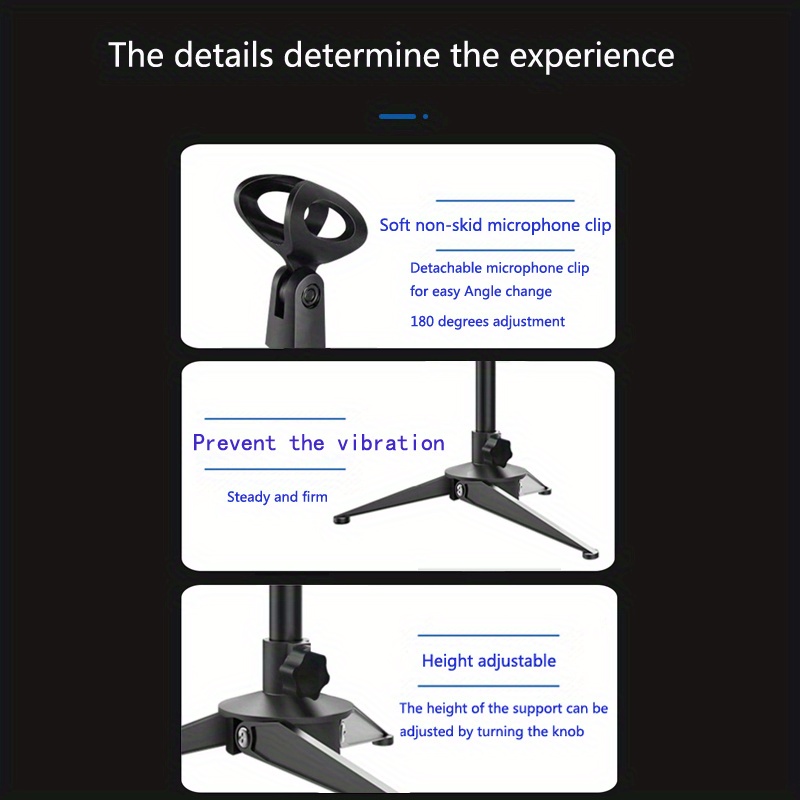 Microphone Stand Desktop Microphone Tripod Stand Microphone Temu