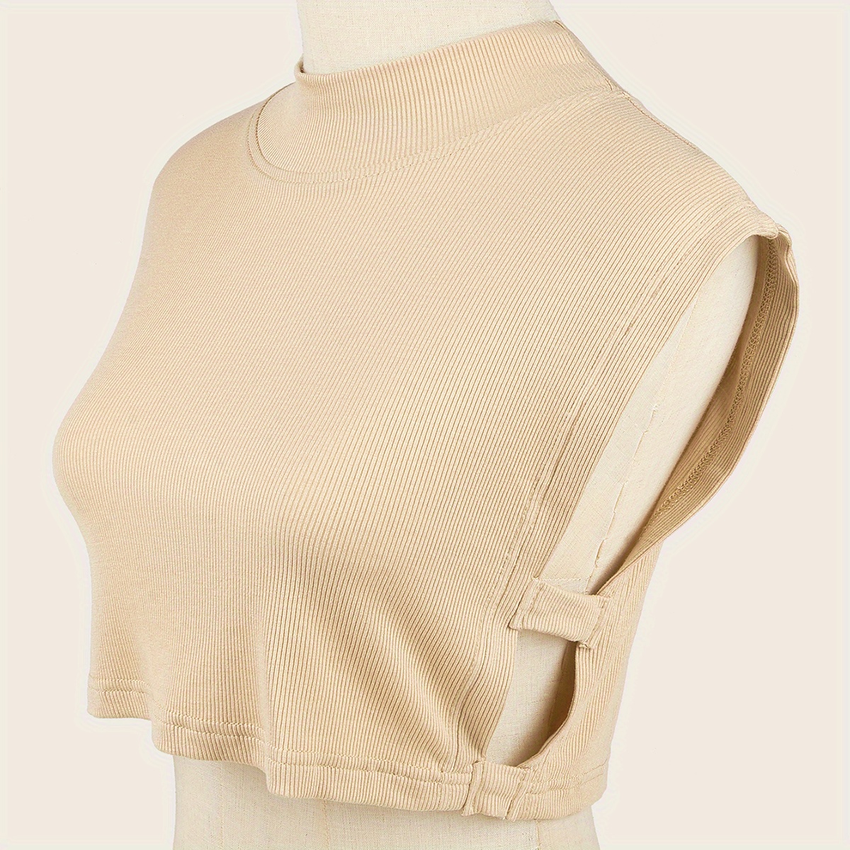 Solid Color Elastic Fake Collar Comfortable Knitted Half Shirt Collar Round Detachable Blouse False Collar