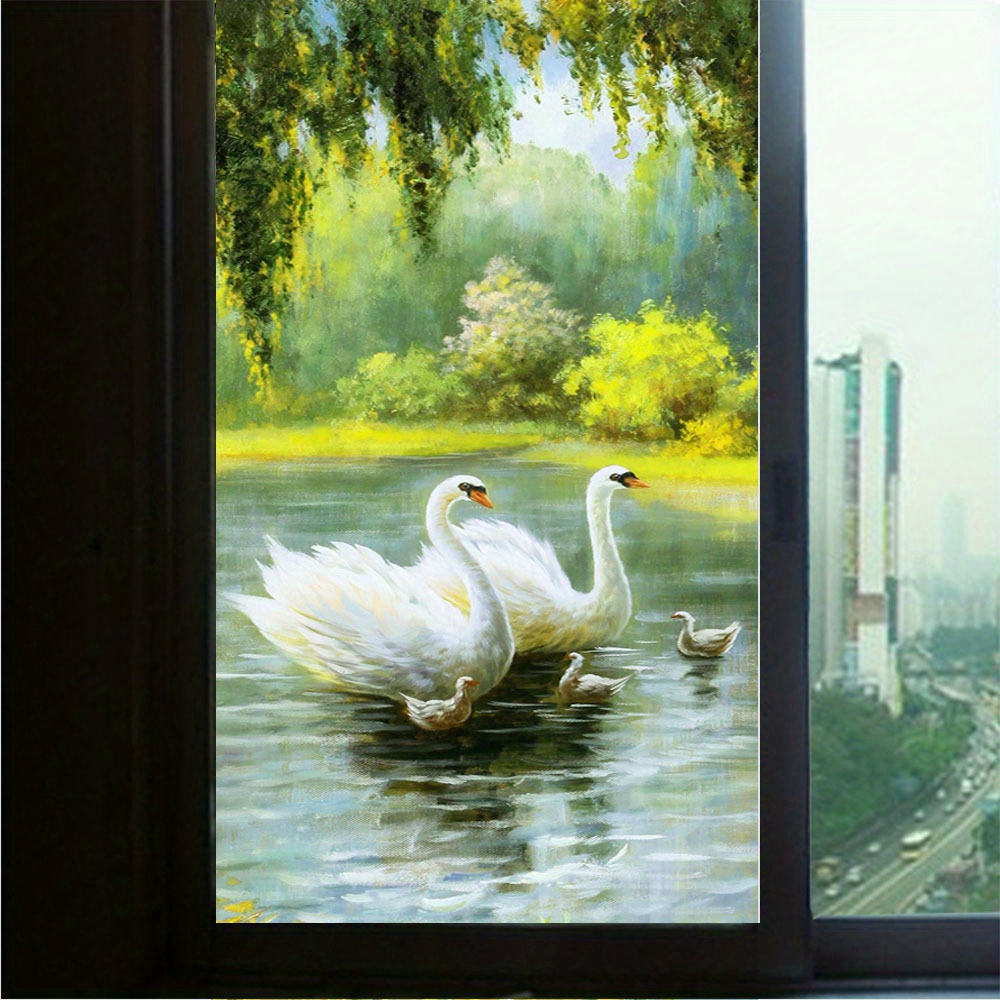 Swan Static Cling Window Film Non adhesive Privacy Film Temu