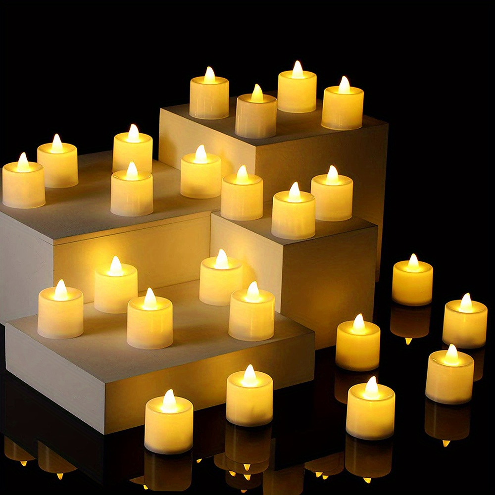 6pcs flameless tea lights led candle lights battery powered candle lights for wedding party dating festival christmas decor valentines day mothers day decoration details 0