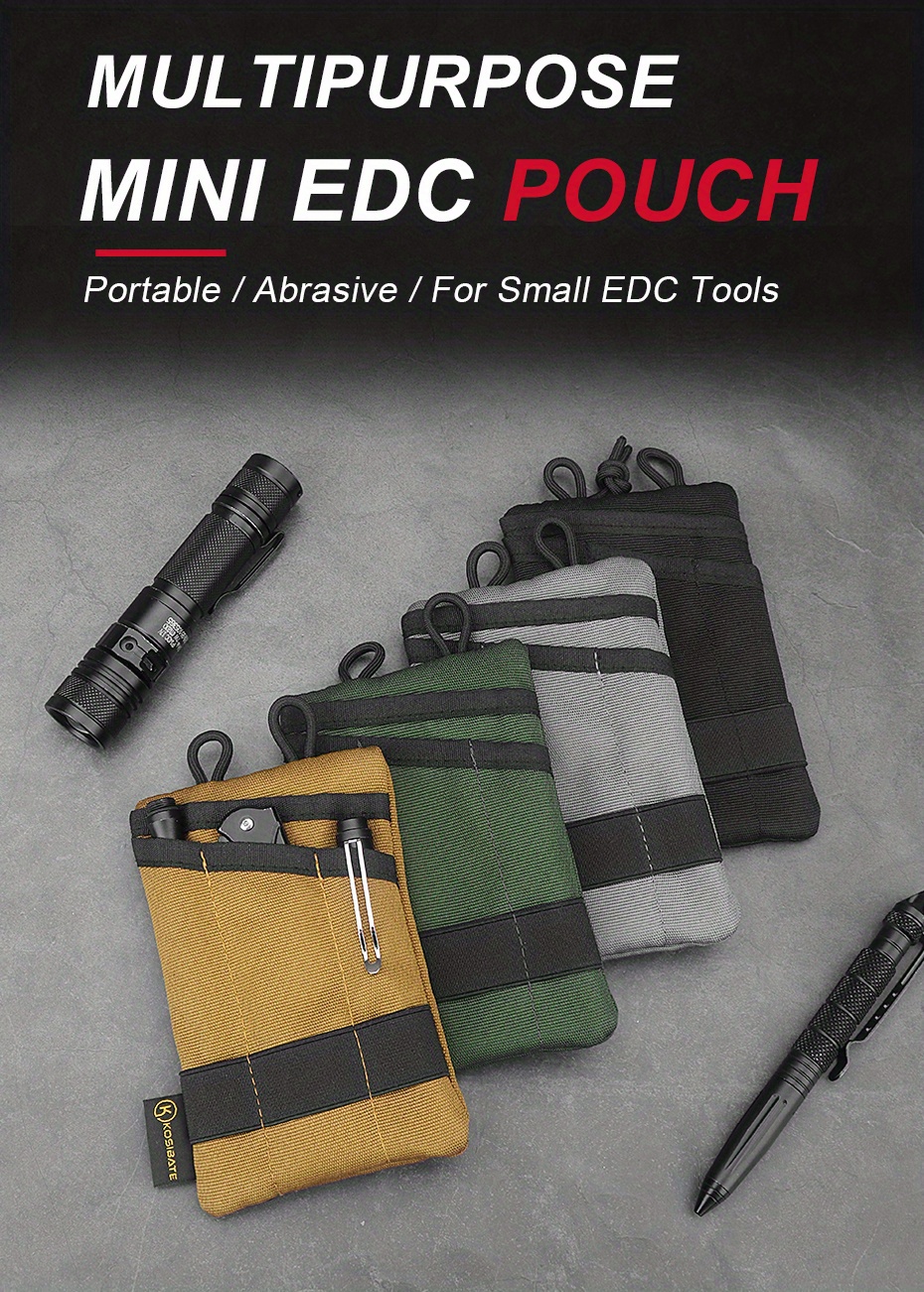 Crowdstage EDC Pouch for Men, EDC Pocket Organizer Storage EDC Gears, Best EDC  Organizer to Hold Your Flashlight/Pocket Knife, Tactical Pen, Notebook 