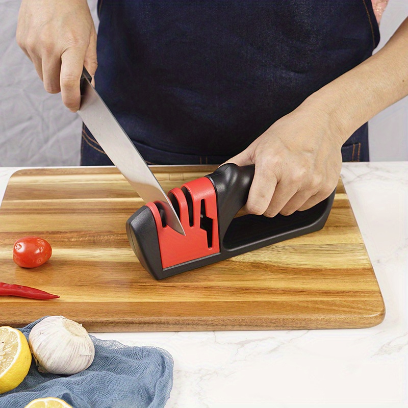 Multifunctional 3-stage Handheld Knife Sharpener, Quick Ceramic Sharpening  Tool For Home Kitchen