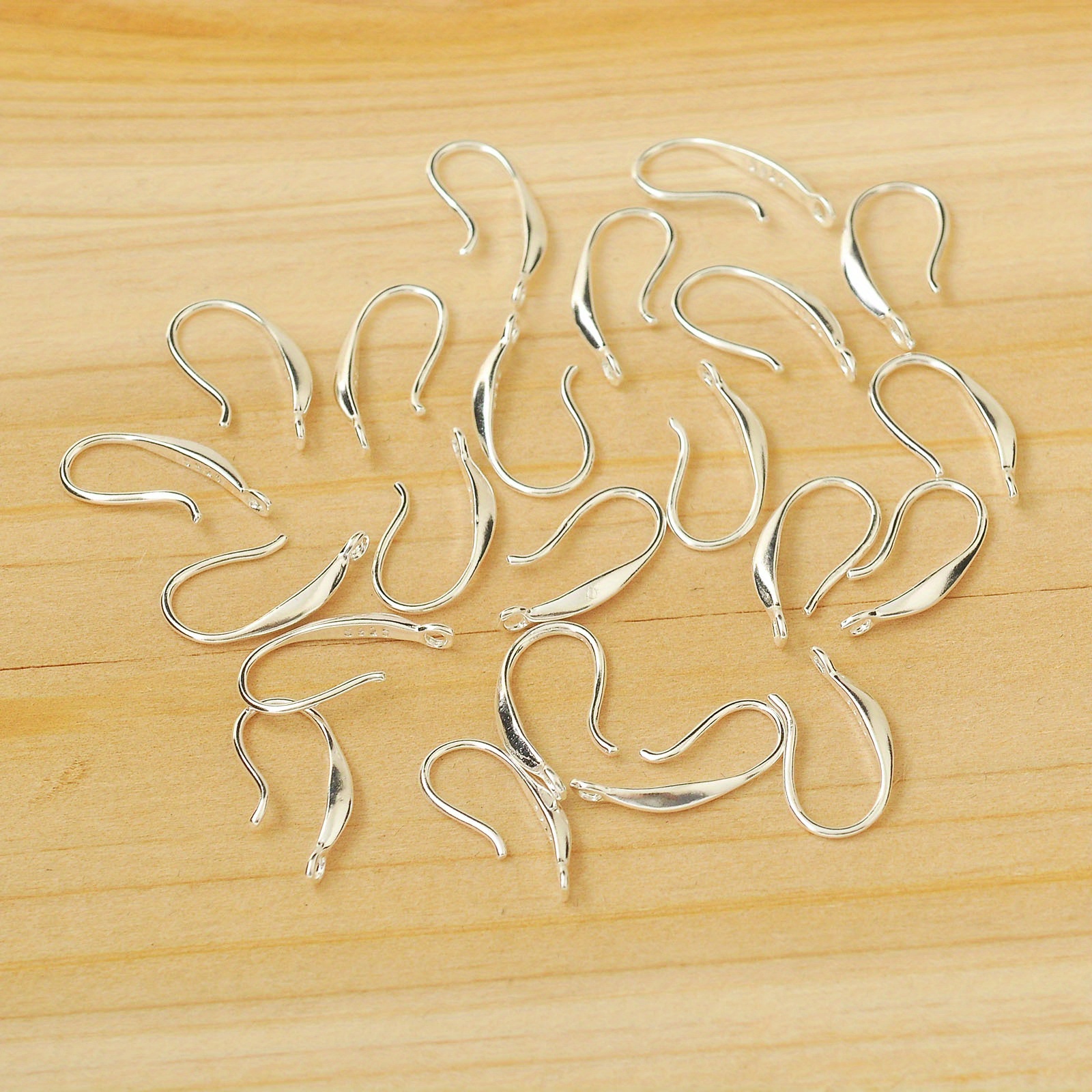 100pcs s90 silvery plated earring hooks   french style round wire for   making fashion accessories s90 details 3