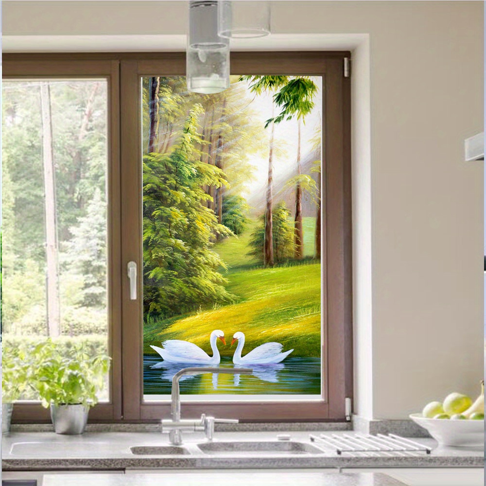 Swan Static Cling Window Film Non adhesive Privacy Film Temu