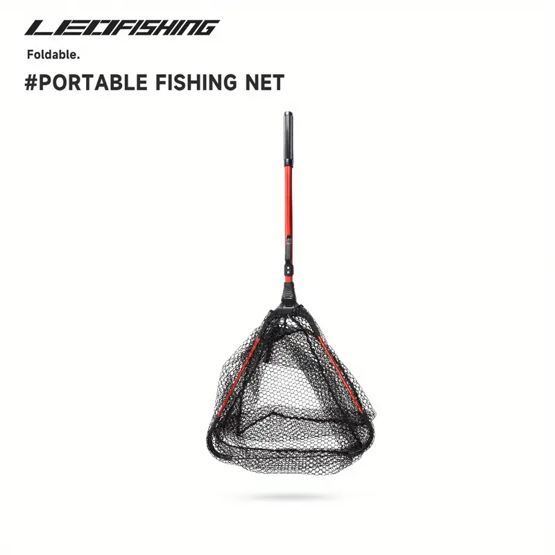 Leofishing Portable Aluminum Fishing Net Foldable - Temu